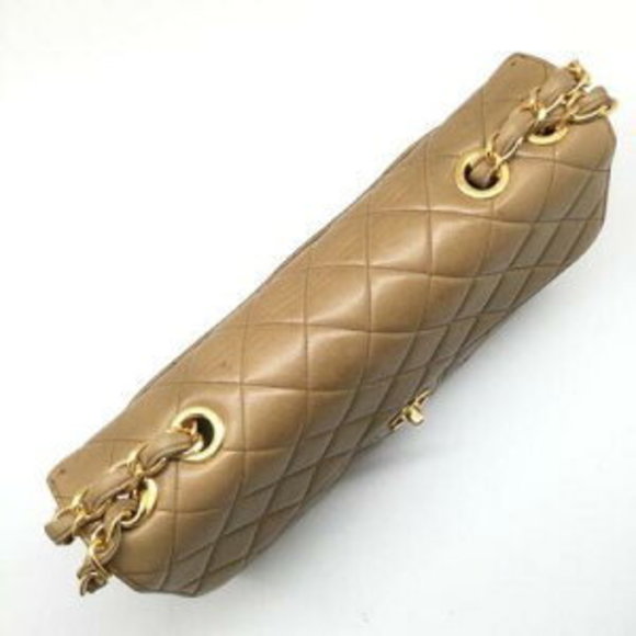 Christmas CHANEL Matelasse Chain Shoulder Bag Beige x - Picture 12 of 16